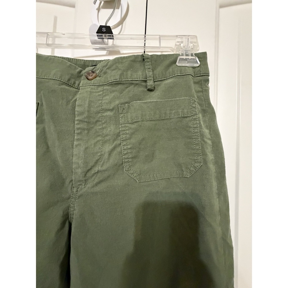 J.Crew Green Lizzie High-rise Patch-Pocket Wide-leg Pant sz 27 Easter Boho Sprin - Picture 3 of 8
